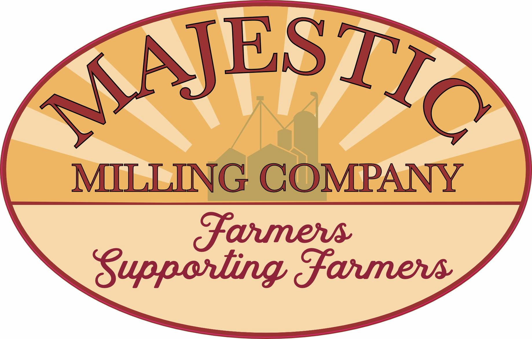 Majestic Milling FARMERS SUPPORTING FARMERS decal 6 inch
