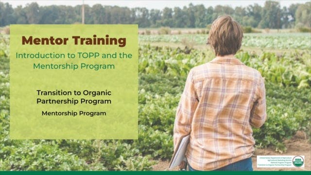 1. TOPP Mentor Training: Introduction to TOPP and the Mentorship Program