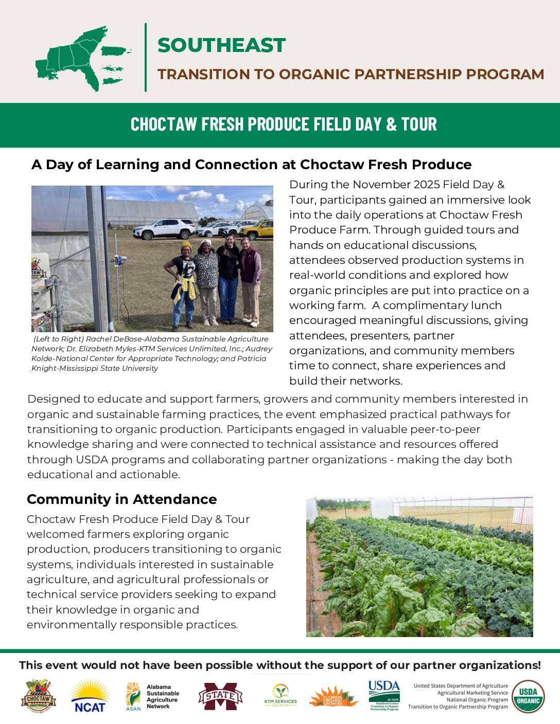 Choctaw Fresh Produce Field Day & Tour