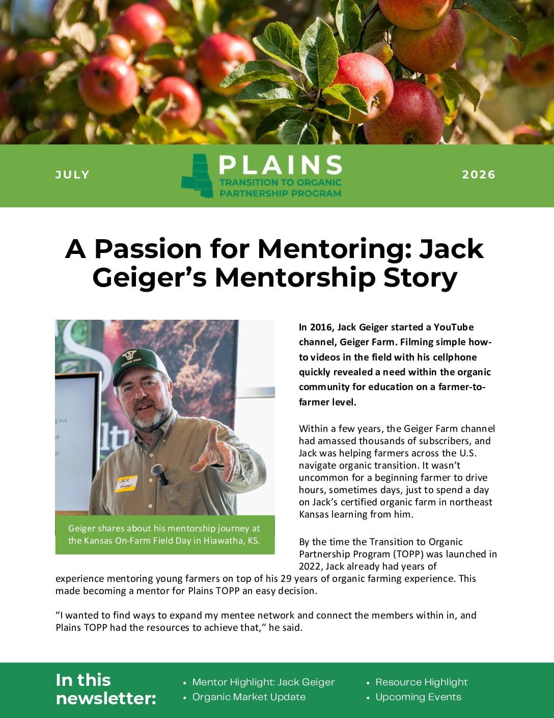 Plains TOPP July 2026 Newsletter